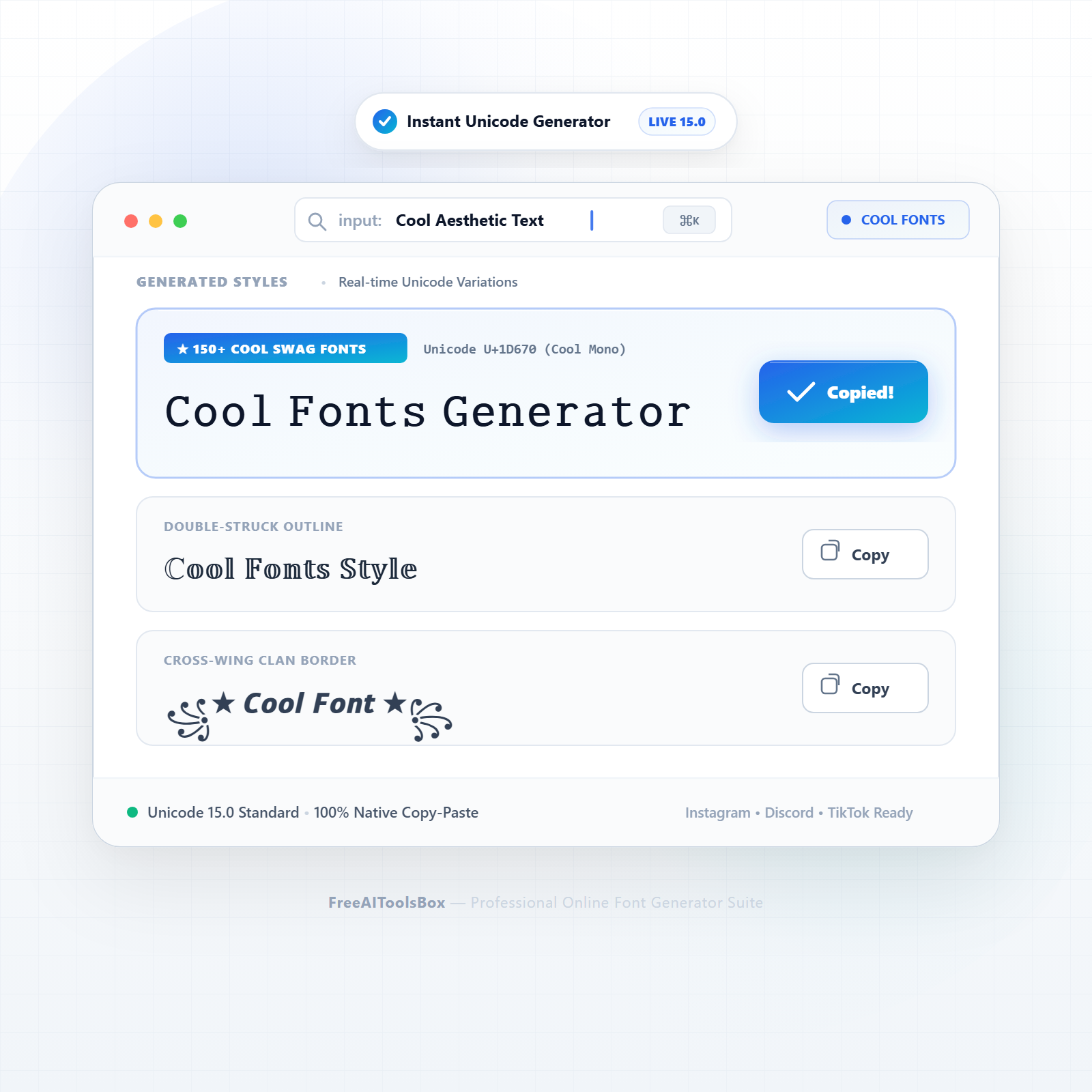 Cool Font Generator Interface Features and Swag Unicode Styles